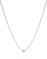 Gargantilha Veneziana Pérola 6 mm Ródio Branco - 45 cm