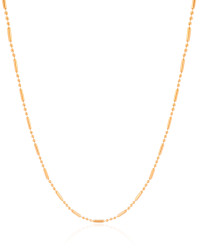 Gargantilha Longa Canutilhos 1 mm Banhado a Ouro 18K - 80 cm