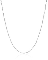 Gargantilha Canutilhos 1 mm Ródio Branco - 40 cm