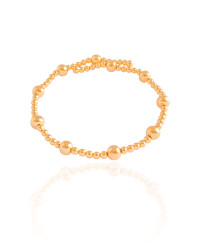 Bracelete Mola Bolas Lisas Banhado a Ouro 18K