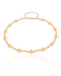 Aro Flexível Bolas Lisas Banhado a Ouro 18K