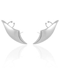 Ear Cuff Liso 4.6 cm Ródio Branco