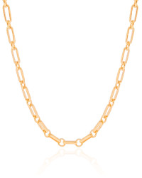 Choker Elos Ovais 4 mm Banhado a Ouro 18K