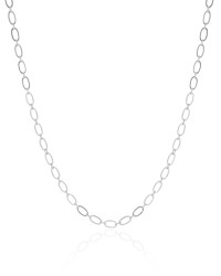 Choker Elos Ovais 3 mm Ródio Branco