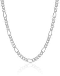 Choker Elos Detalhados Ródio Branco