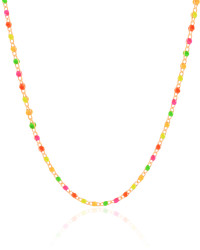 Choker Bolinhas Coloridas 2 mm Banhado a Ouro 18K