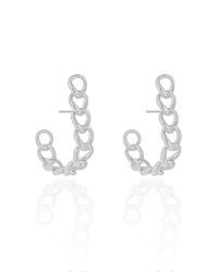 Brinco Argola Grumet 3.4 cm Ródio Branco