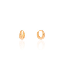 Brinco Argola Click Lisa 1.1 cm Banhado a Ouro 18K