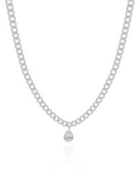 Choker Grumet Gota Cristal Ródio Branco