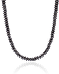 Choker Hematita Grafite 6 mm Banhado a Ouro 18K