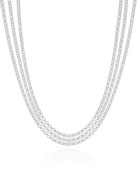 Choker Tripla Elos Portugueses Ródio Branco