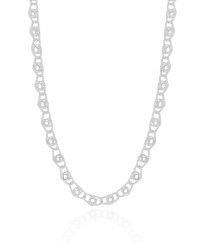 Choker Piastrine 5 mm Ródio Branco