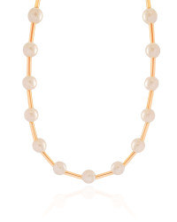 Choker Canutilhos Pérolas Banhado a Ouro 18K