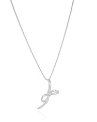 Gargantilha Veneziana Laço Liso Ródio Branco - 45 cm