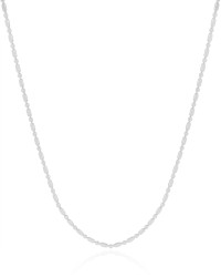 Gargantilha Plaquinhas Ovais Achatadas Ródio Branco - 40 cm