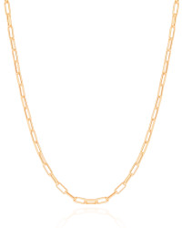 Gargantilha Elos Lisos 3 mm Banhado a Ouro 18K - 45 cm