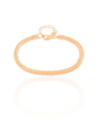 Pulseira Rabo de Rato 4 mm Banhado a Ouro 18K