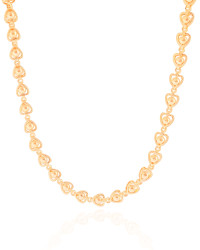Choker Corações Bolinhas Banhado a Ouro 18K
