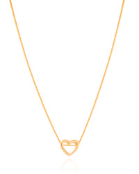 Gargantilha Veneziana Coração Vazado 1.0 cm Banhado a Ouro 18K - 45 cm