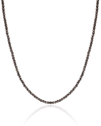 Choker Hematita Grafite 2 mm Ródio Branco