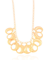 Gargantilha Elos Texturizados Banhado a Ouro 18K - 50 cm