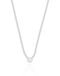 Choker Veneziana Dupla Ponto de Luz Cristal 7 mm Ródio Branco
