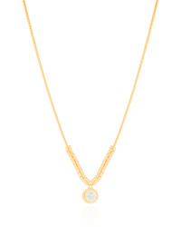 Gargantilha Veneziana Canutilhos Ponto de Luz Cristal Banhado a Ouro 18K - 40 cm