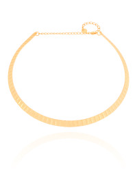 Aro Esteira Texturizada 5 mm Banhado a Ouro 18K