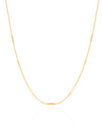 Choker Grumet Plaquinhas Achatadas 2 mm Banhado a Ouro 18K