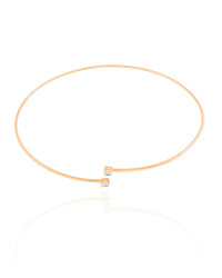 Aro Pontos de Luz Cristal Banhado a Ouro 18K