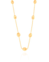 Choker Elos Ovais Lisos Banhado a Ouro 18K