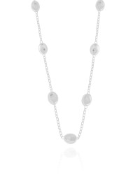 Choker Elos Ovais Lisos Ródio Branco