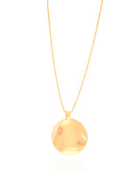 Gargantilha Venezina Orgânico Abaulado Liso Banhado a Ouro 18K - 45 cm