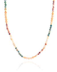 Choker Cristais Coloridos 4 mm Banhado a Ouro 18K